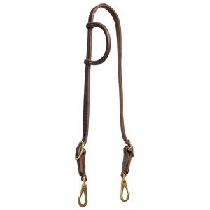 Poplar Head Saddlery Oiled Harness Leather One Ear Headstall with Easy-Change Snap Ends