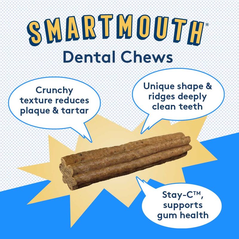 Smartmouth 7-in-1 Dental Chews for Dogs, S/M, 14 ct