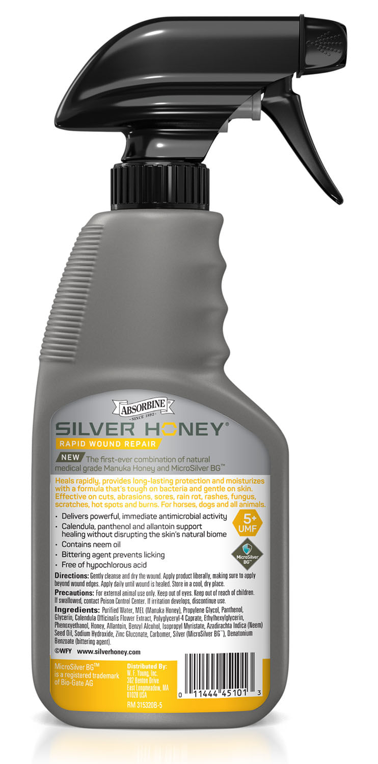 Silver Honey Rapid Wound Repair Spray Gel for All Animals Jeffers