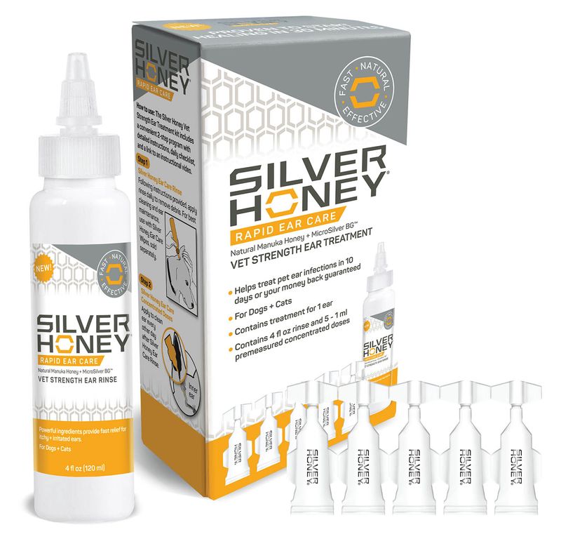 Silver-Honey-Rapid-Ear-Care-Vet-Strength-Ear-Treatment-Rinse---Concentrated-Doses