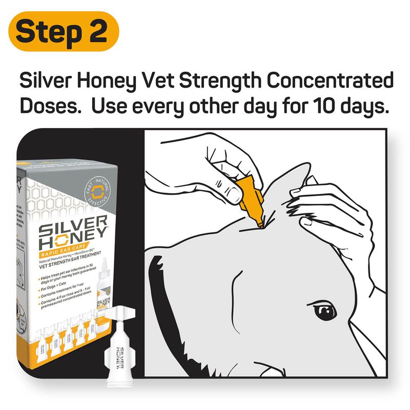 Silver-Honey-Rapid-Ear-Care-Vet-Strength-Ear-Treatment-Rinse---Concentrated-Doses