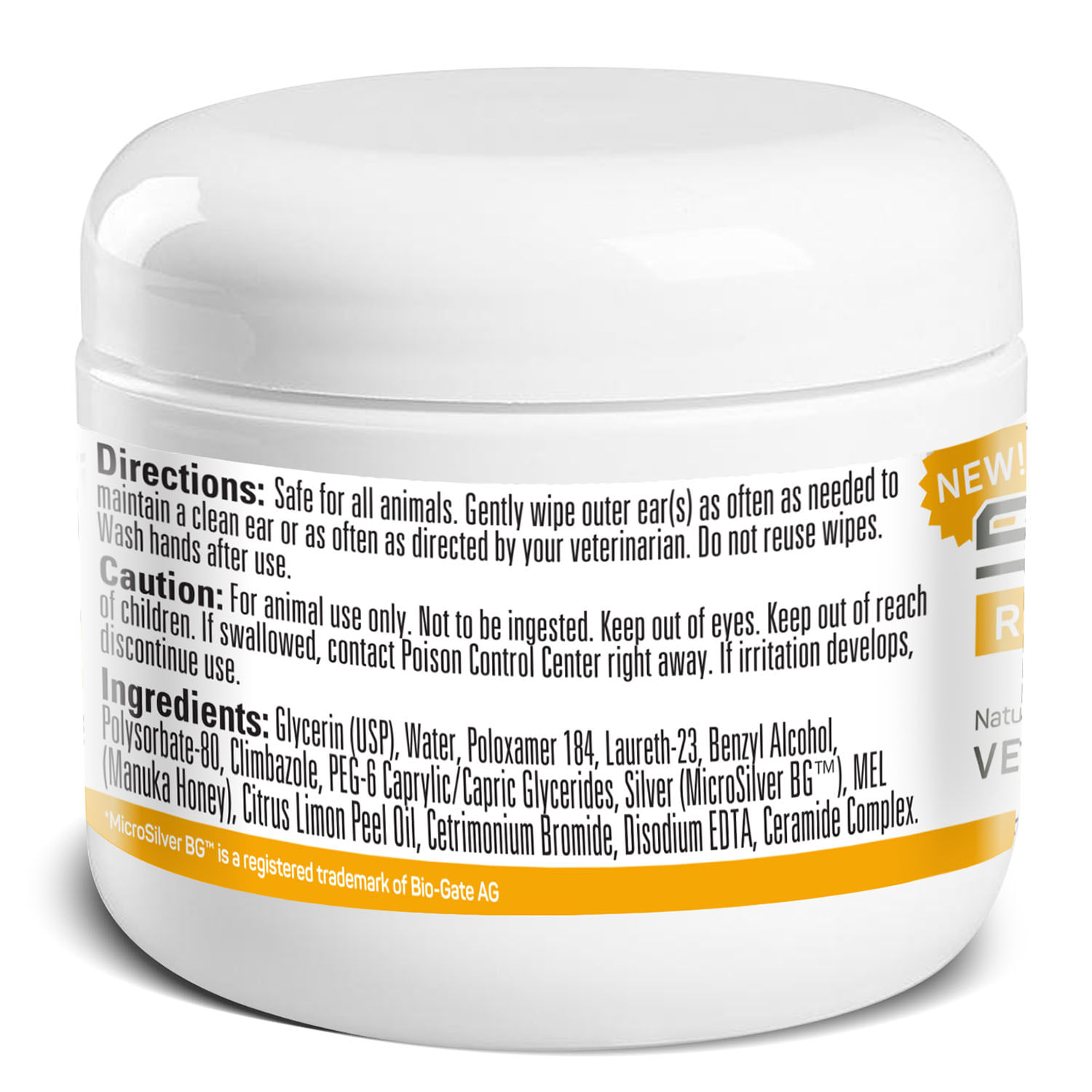 Rapid Ear Care Vet Strength Pet Wipes, 50 ct Jar by Silver Honey Jeffers