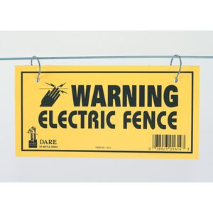 Electric Fence Warning Signs, pack of 3
