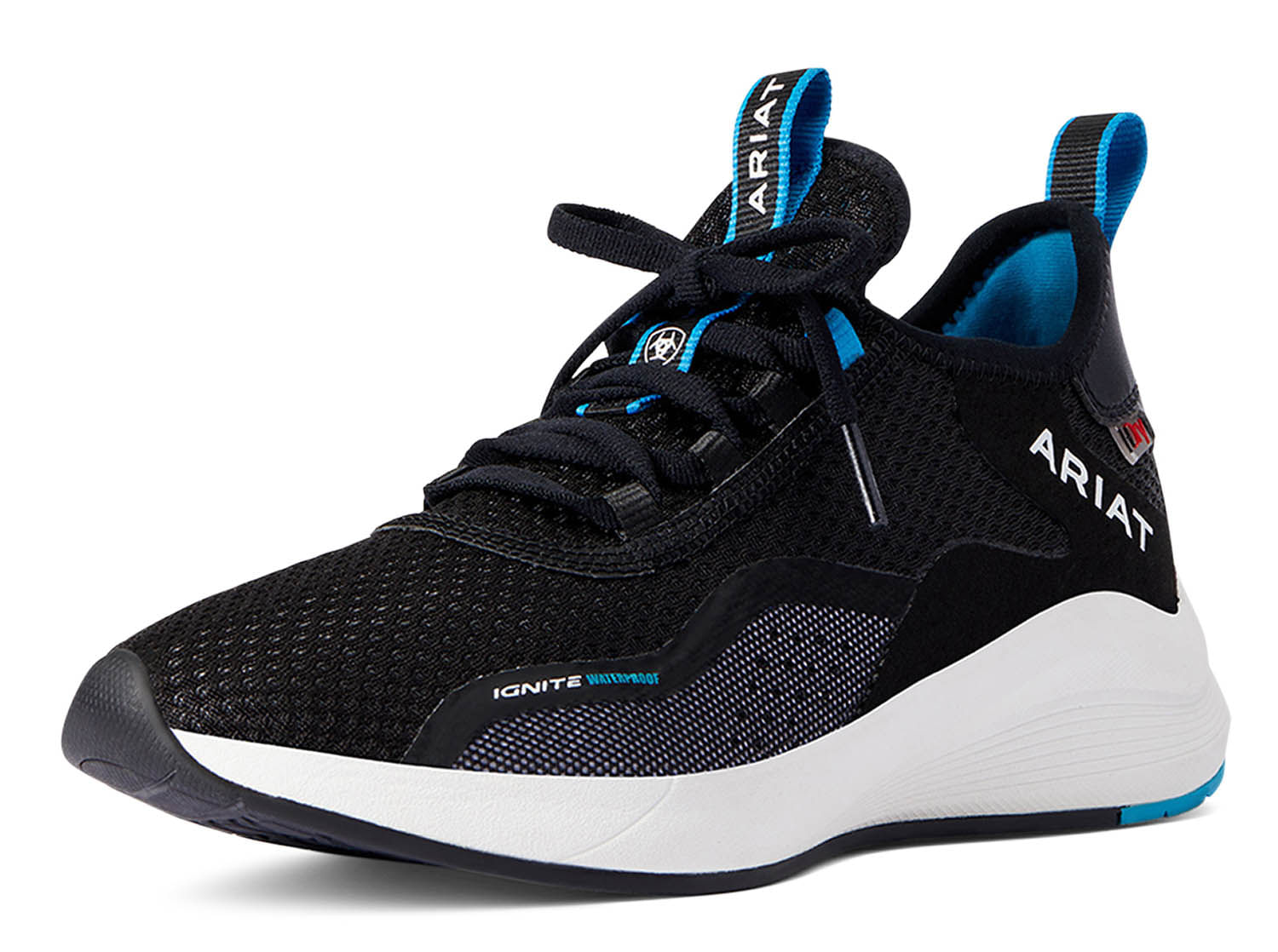 Women's Ignite Waterproof Tennis Shoes, Black by Ariat Jeffers