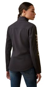 Ladies softshell jackets printed and embroidered