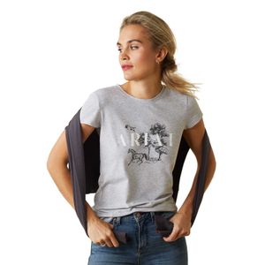 Ariat Women's Toile Scene T-Shirt, Heather Gray