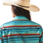 Ariat-Western-VenTek-Short-Sleeve-Shirt-Blue-Rosa-Serape-Small