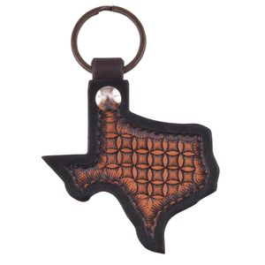 Circle Y Texas Key Chain, Tooled