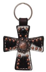 Circle-Y-Cross-Key-Chain-Cowhide