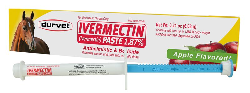 Ivermectin-Horse-Dewormer-Paste--Durvet-label--1.87--Apple-Flavor-6.08gm
