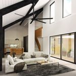 108" Indoor 6-Speed HVLS Ceiling Fan, Black