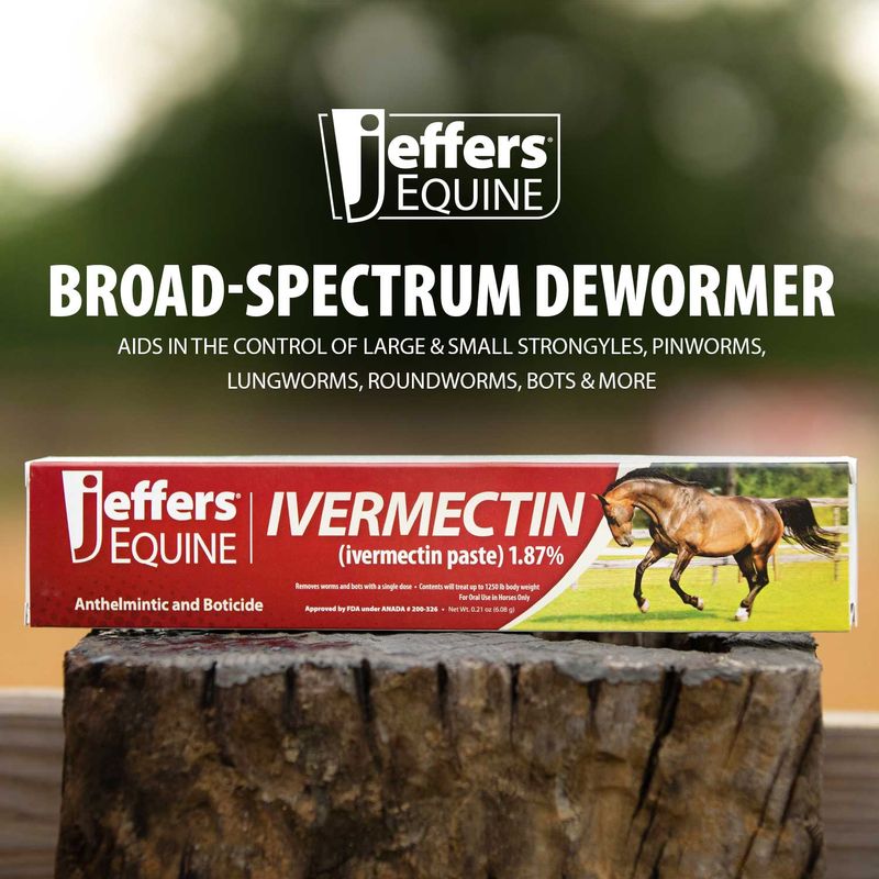 Jeffers Ivermectin Horse Dewormer Gel Single Dose