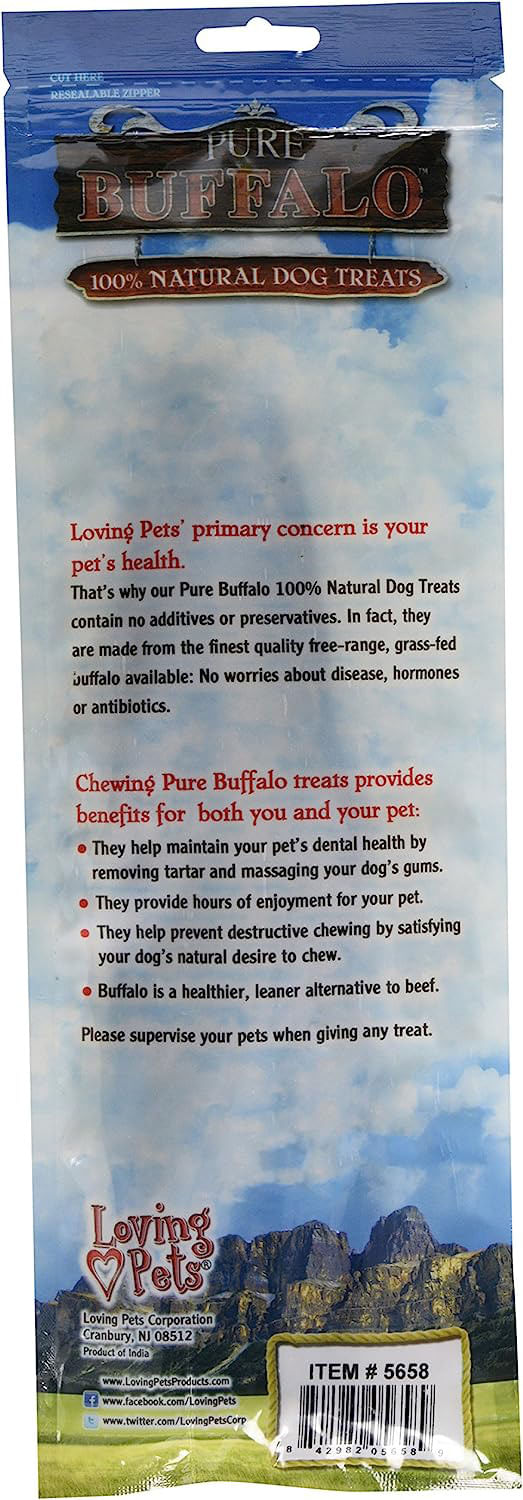 9" Pure Buffalo Bully Stick Dog Treats, 4 pack Jeffers