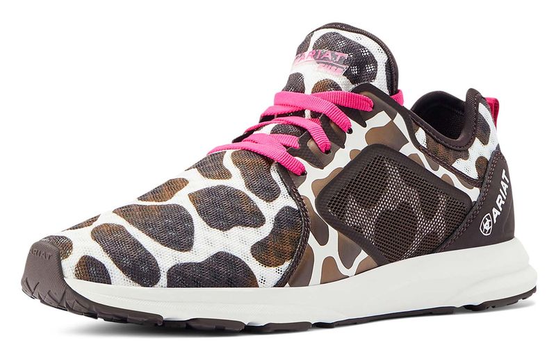 Ariat-Womens-Fuse-Tennis-Shoes-Cow-Print-6
