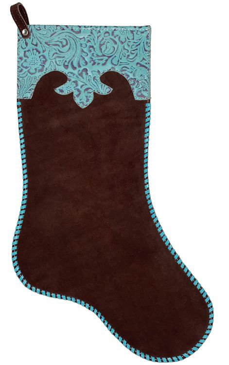 Leather-Stocking-with-Turquoise-Floral-Cuff