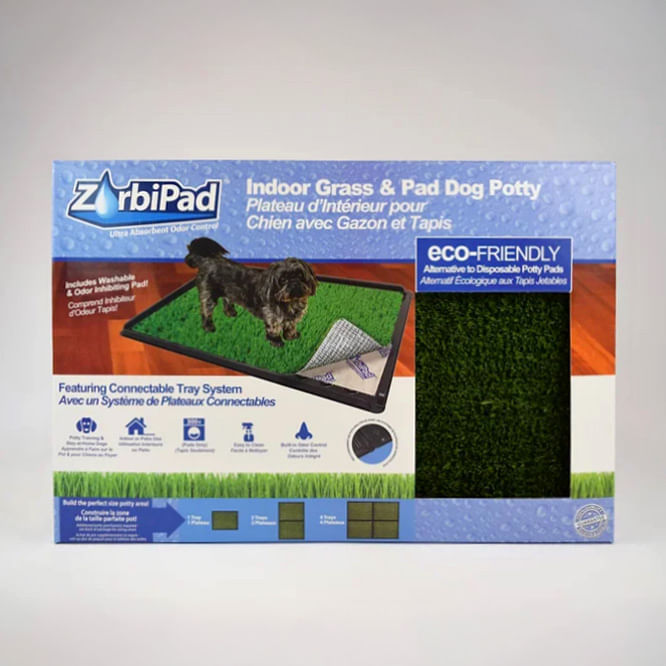 ZorbiPad 16" x 24" Indoor Dog Potty System (Tray, Pad, Grass) Jeffers