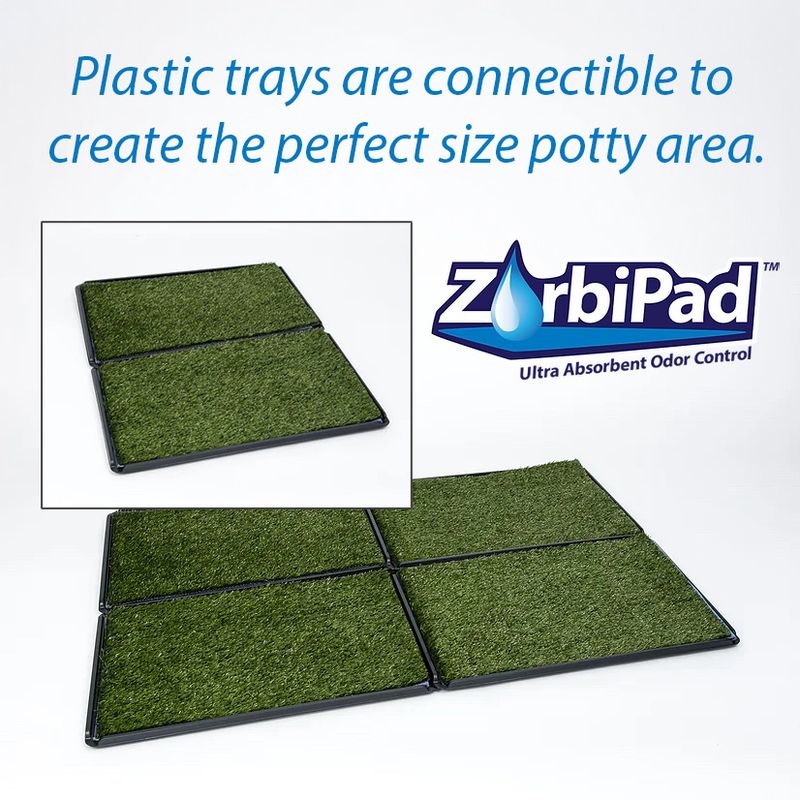 ZorbiPad 16" x 24" Indoor Dog Potty System (Tray, Pad, Grass) Jeffers