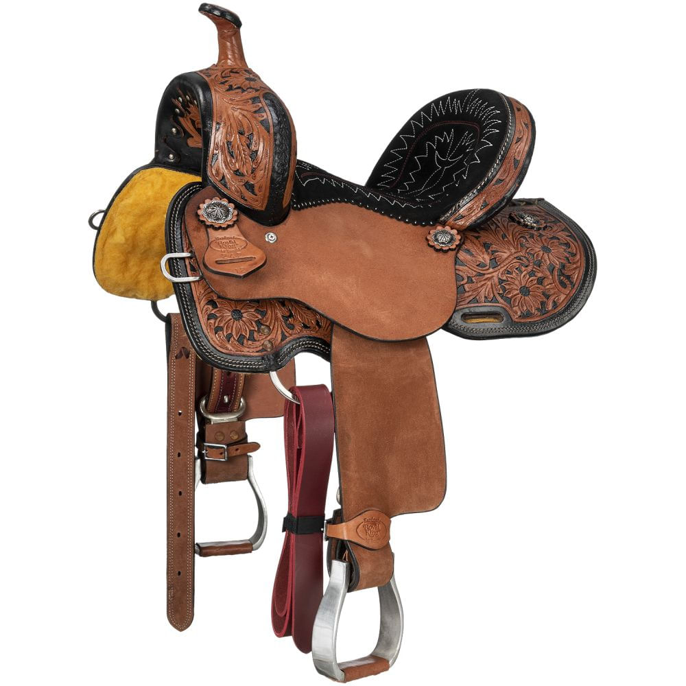 Royal King Hawley Barrel Saddle Package, Two Tone Youth - Jeffers