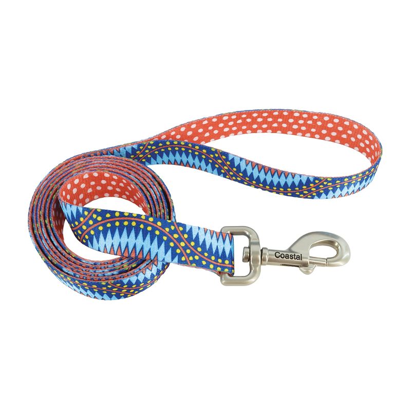 Sublime Dog Leash, Blue Diamond Dots, Medium/Large - 1" x 6'