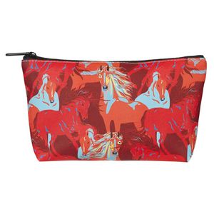 Colorful Horses Cosmetic Pouch