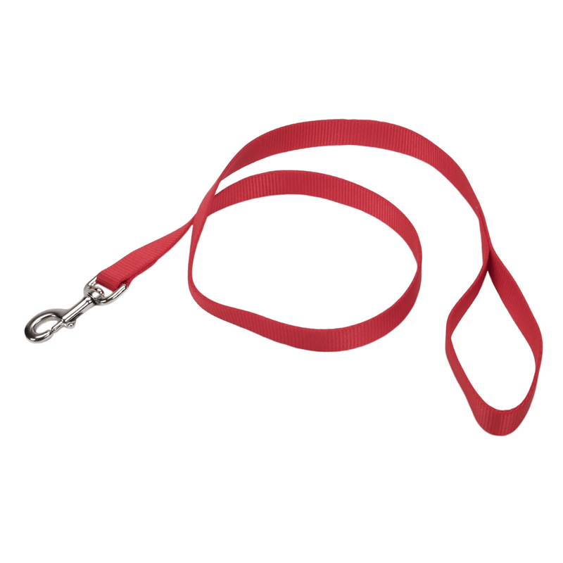 Coastal Single-Ply Dog Leash, Red