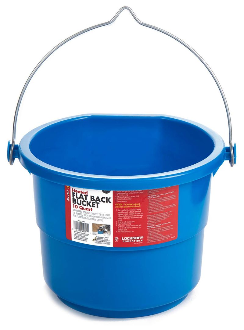 Bucket - 18 quart flat back rubber bucket