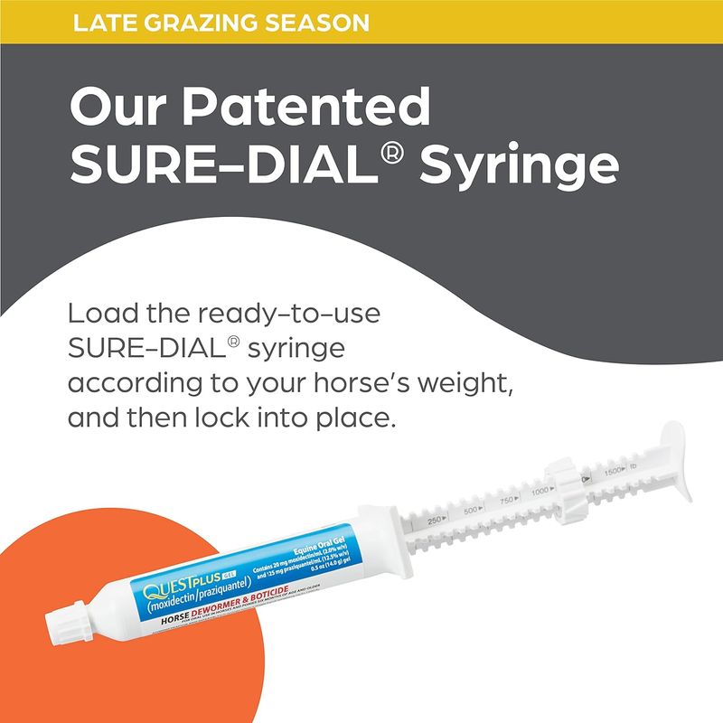 Quest Plus Horse Dewormer Gel 2 Moxidectin, 12.5 Praziquantel Jeffers