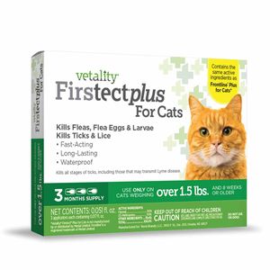 Vetality Firstect Plus for Cats, 3-pack