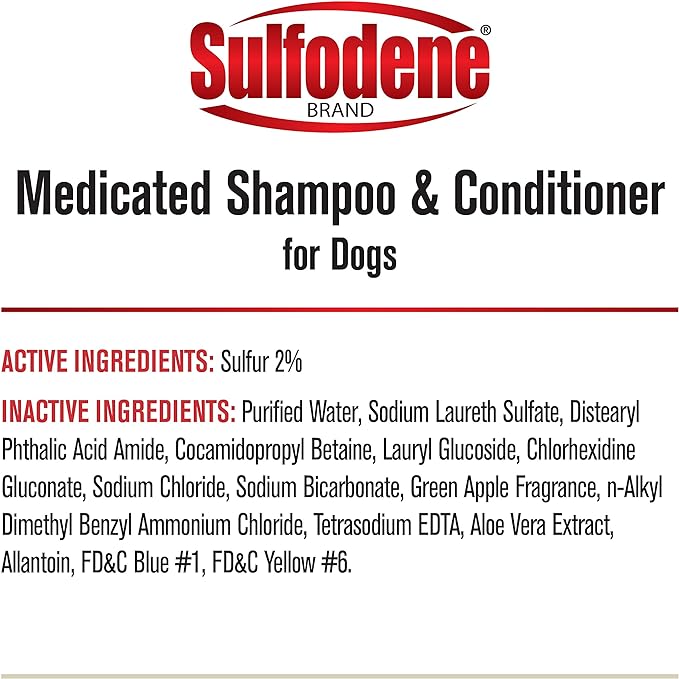 Sulfodene Medicated Dog Shampoo & Conditioner for Flaking and Itch