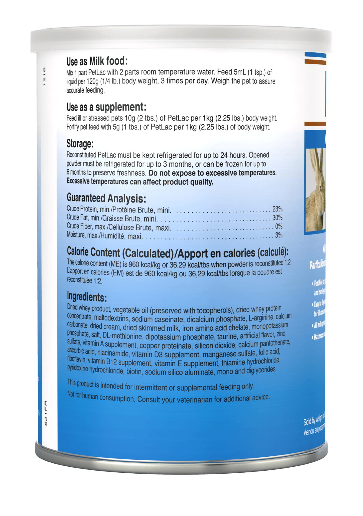 PetLac Milk Replacer Food Powder for Pets Jeffers