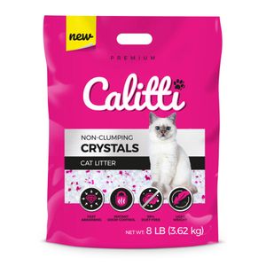 Calitti Non-Clumping Cat Litter Crystals with Silica Gel, Cat Litter 8lb