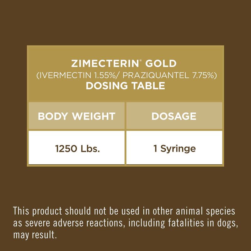 Zimecterin Gold Horse Wormer (Paste), 1dose Jeffers