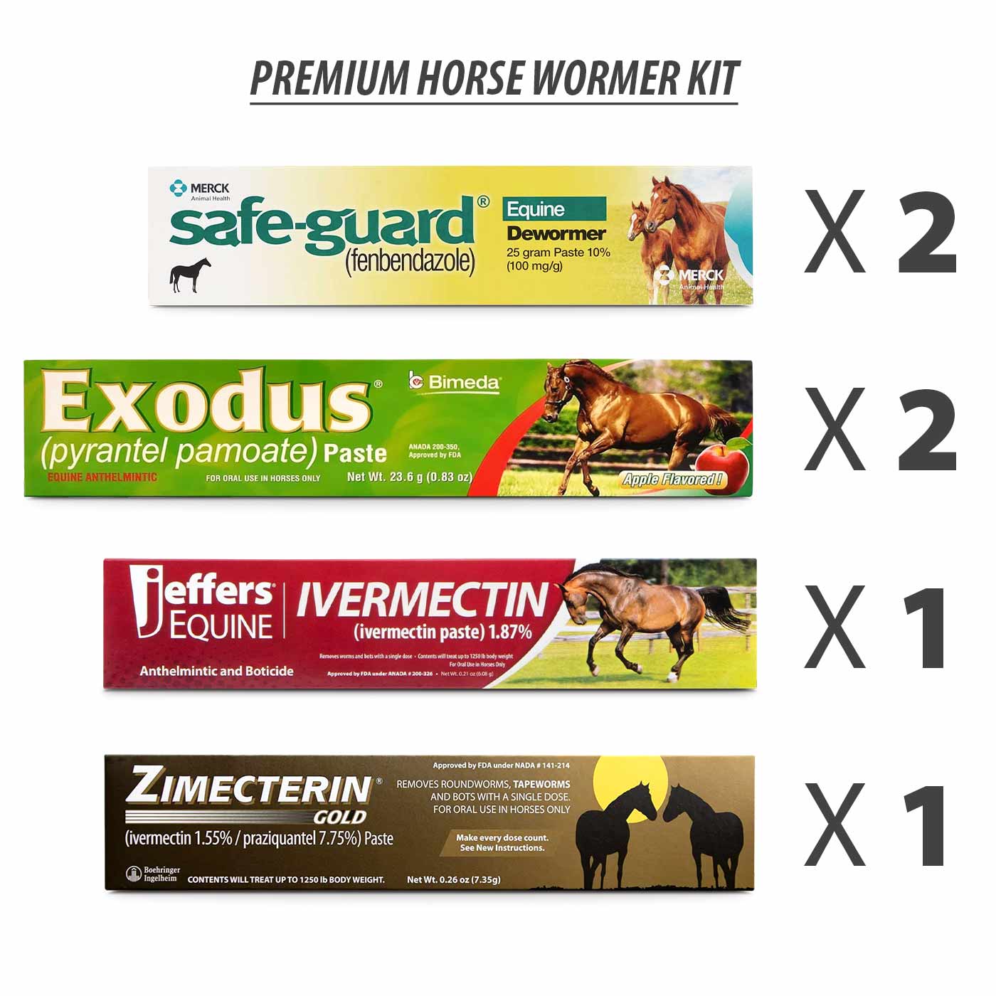 Premium Horse Wormer Kit for a Single Horse Jeffers