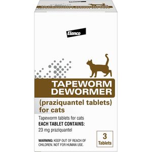 Bayer Tapeworm Cat Dewormer, 3 tablets