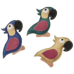 Dura-Fuse Leather Parrot, Assorted Colors, 8"