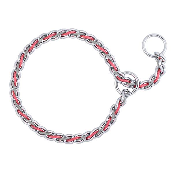 Terrain-D.O.G.-Laced-Chain-Slip-Collar-3.5mm-x-20--Pink---Gray