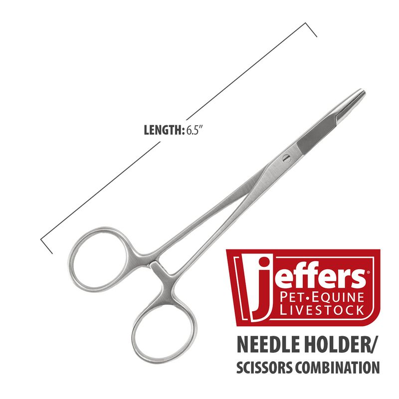 Jeffers Needle Holder/Scissor Combination for Veterinary Operations