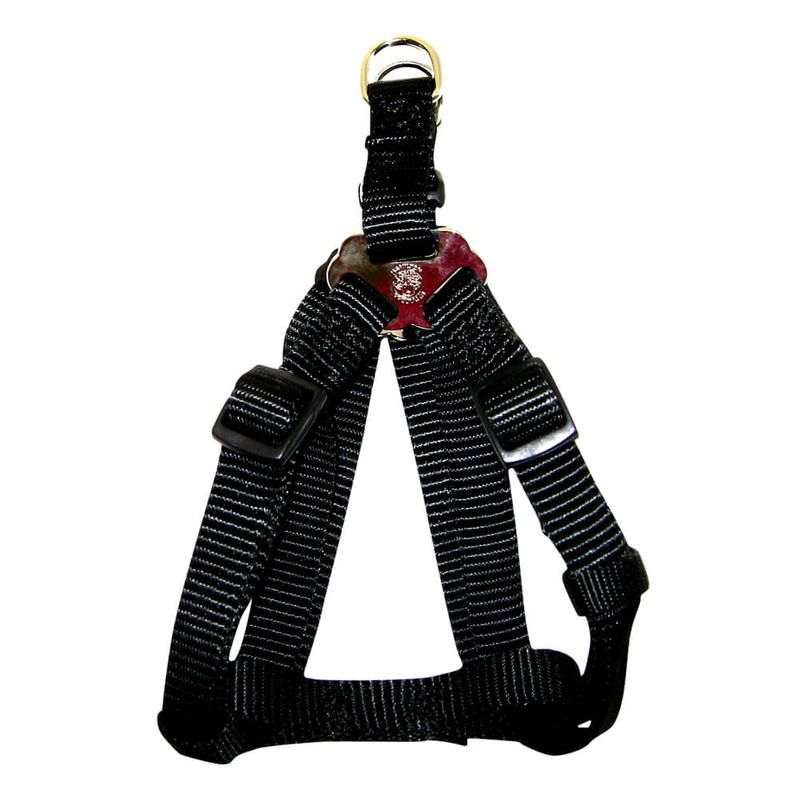 Nylon-Harness-Adjustable-Easy-On-Black-Medium-¾-x-20-30-