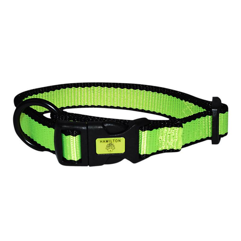 Nylon-Collar---Adjustable--Neon-Yellow--3-4--x-16-22-