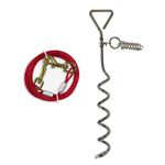 Walk-About-Tie-Out-Dog-Spiral-Stake-Silver-15-Ft