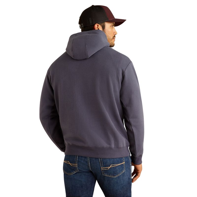 Ariat-Mens-Southwest-Longhorn-Hoodie-Odyssey-Grey-XL-Tall