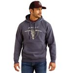 Ariat-Mens-Southwest-Longhorn-Hoodie-Odyssey-Grey-XL-Tall